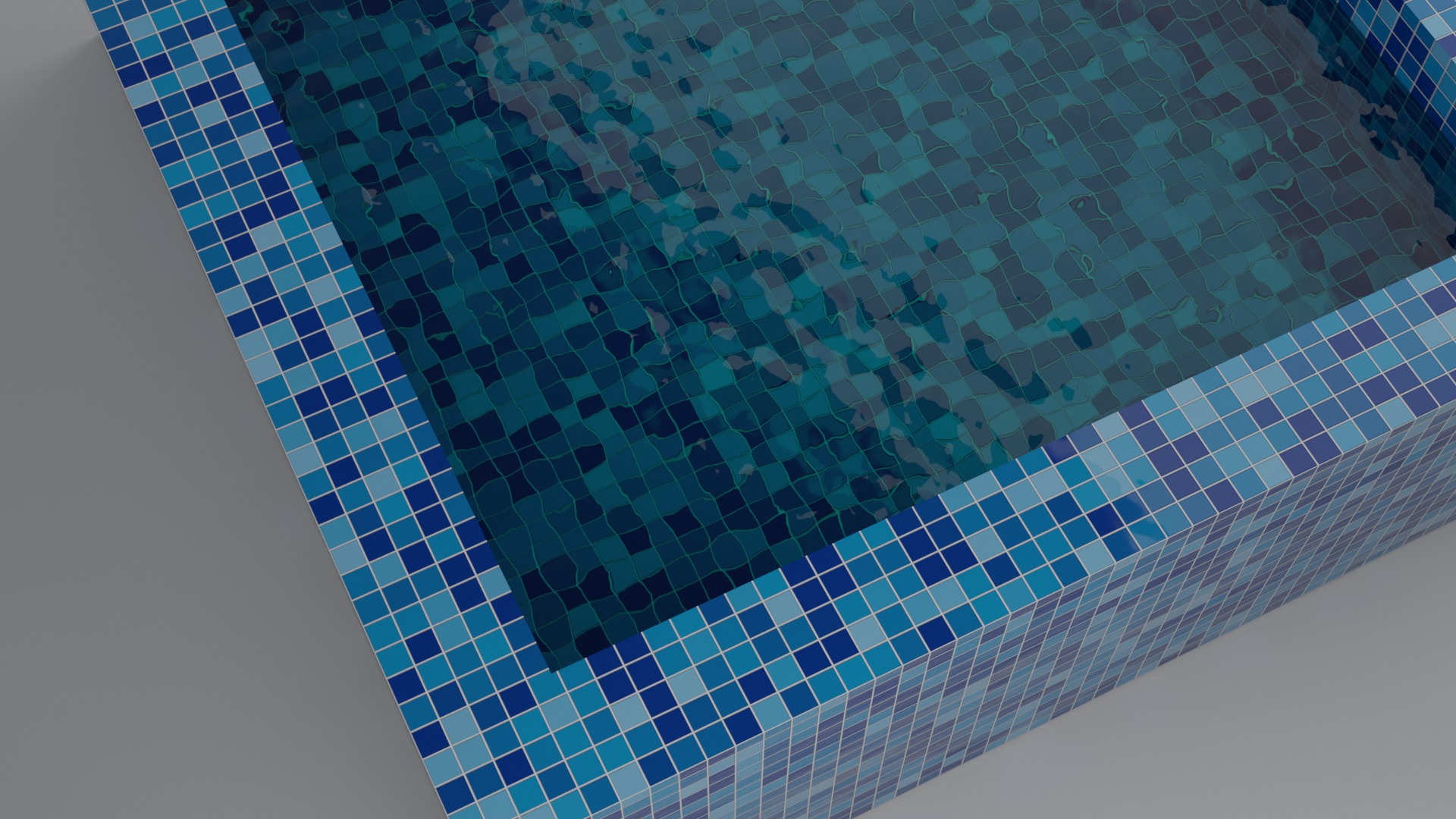 Swimming pool tile render