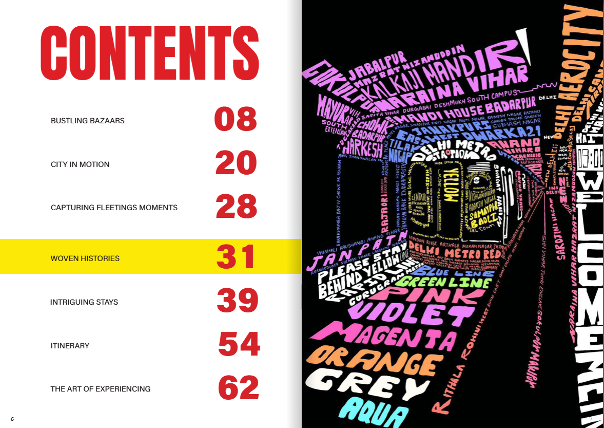 Magazine contents page design